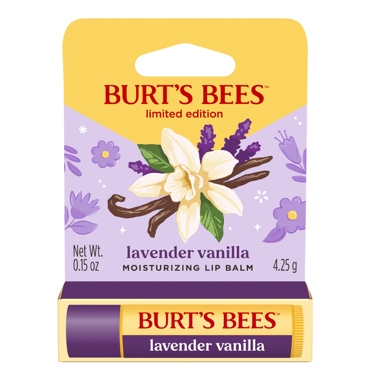 Burt's Bees Lavender Vanilla Moisturizing Lip Balm .15oz