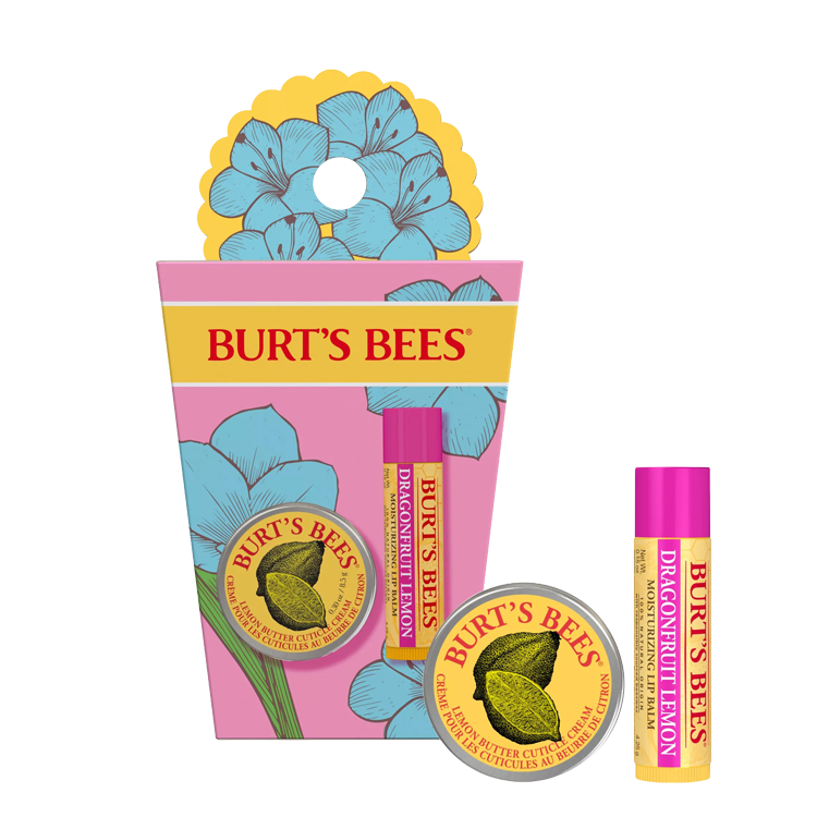Burt's Bees Spring Surprise Gift Set Dragonfruit Lemon Lip Balm Duo