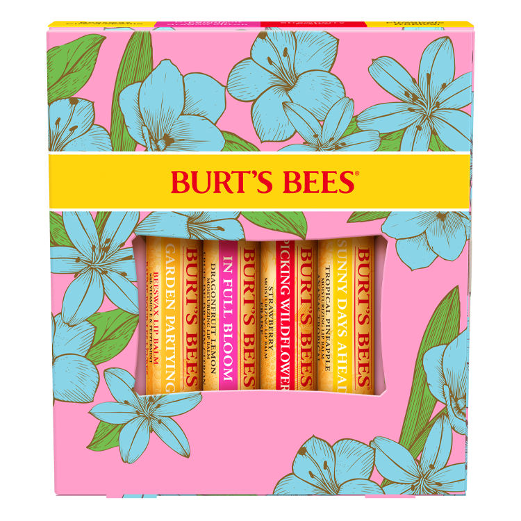 Burt's Bees Spring Lip Balm Gift Set 4 Pack- In Full Bloom