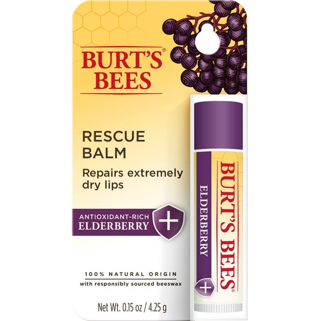 Burt's Bees Rescue Elderberry Lip Balm .15oz