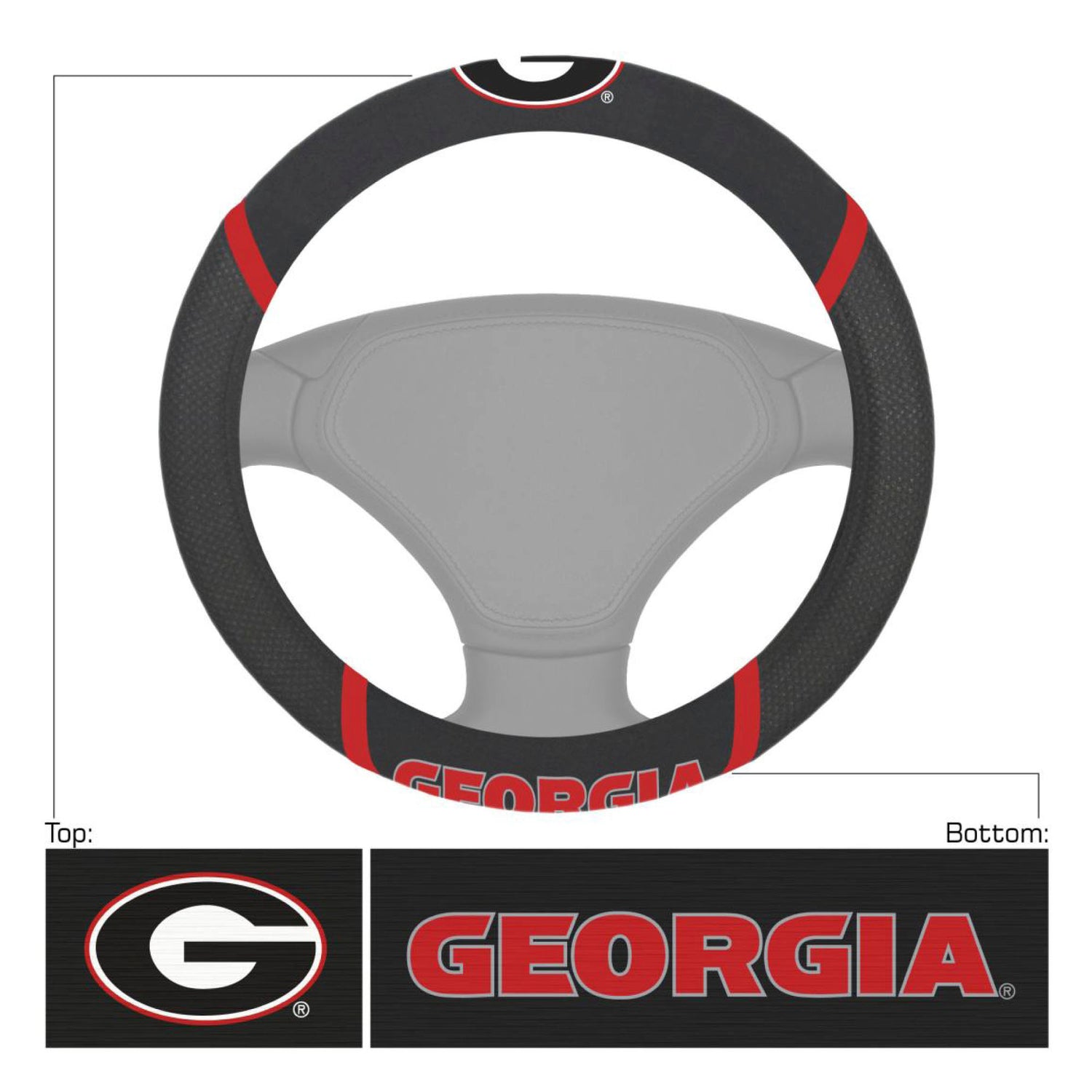 Fanmats Georgia Bulldogs Steering Wheel Cover