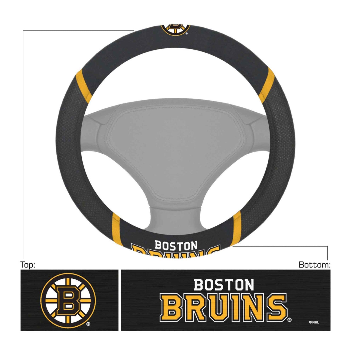 Fanmats Boston Bruins Steering Wheel Cover