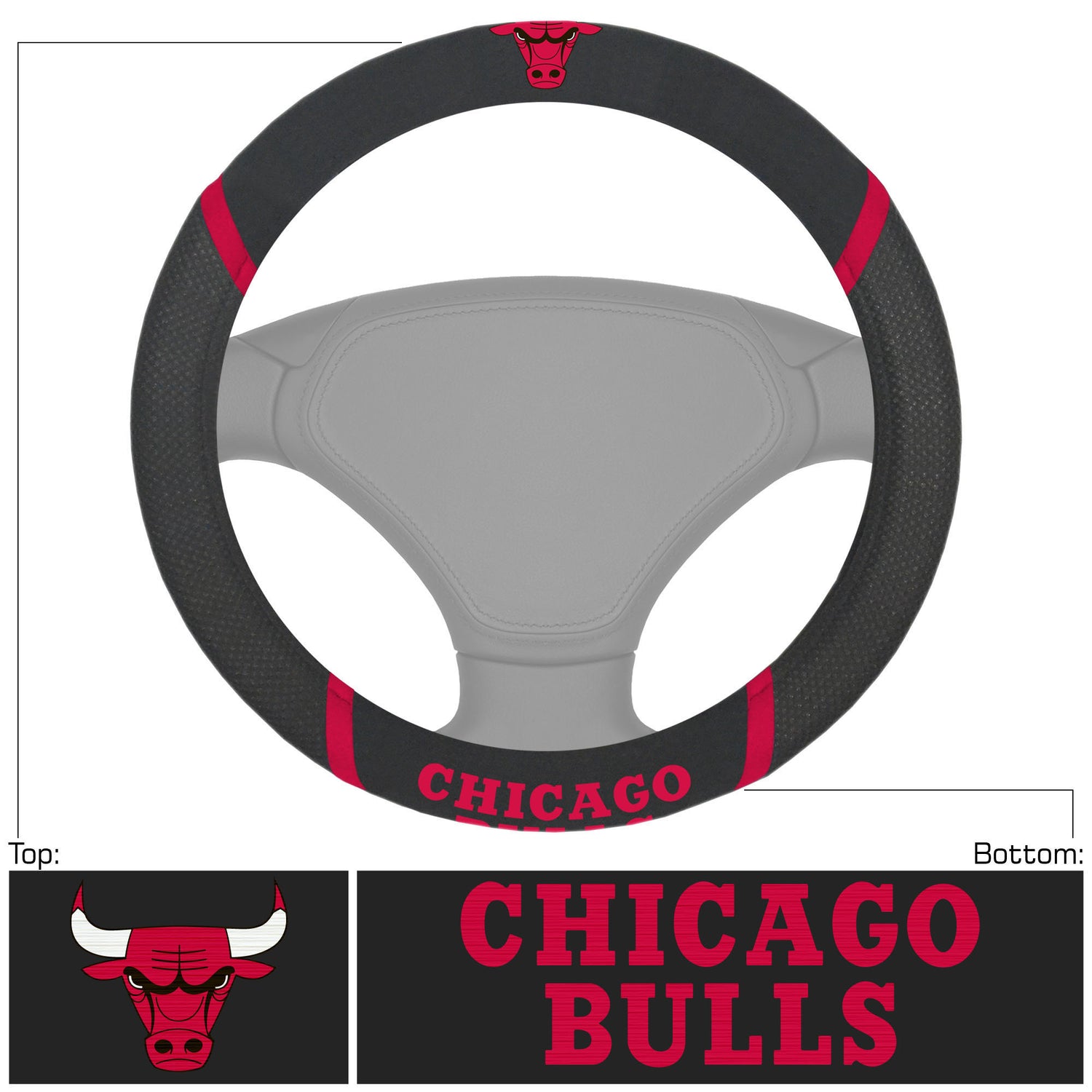 Fanmats Chicago Bulls Steering Wheel Cover