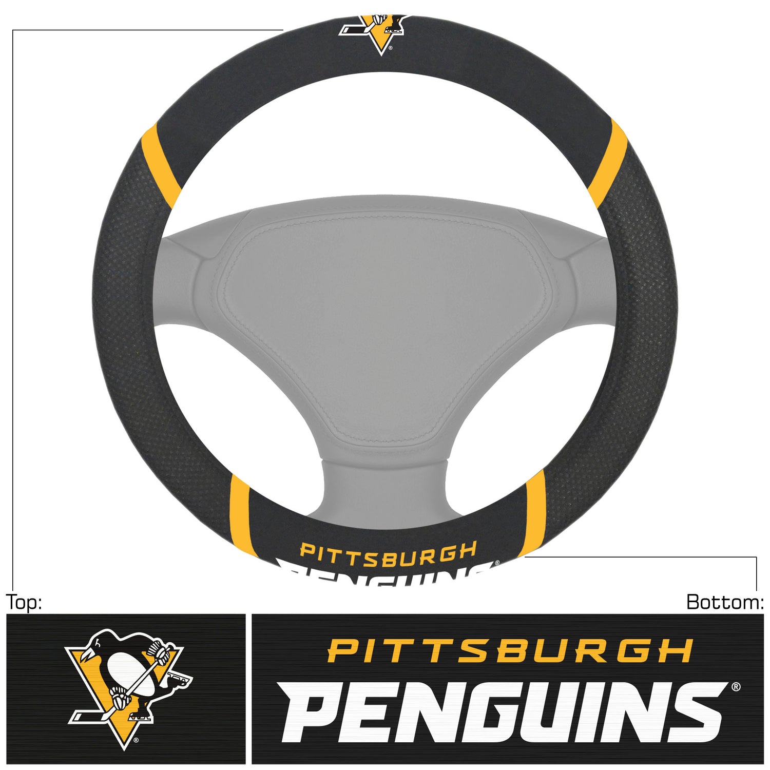 Fanmats Pittsburgh Penguins Steering Wheel Cover