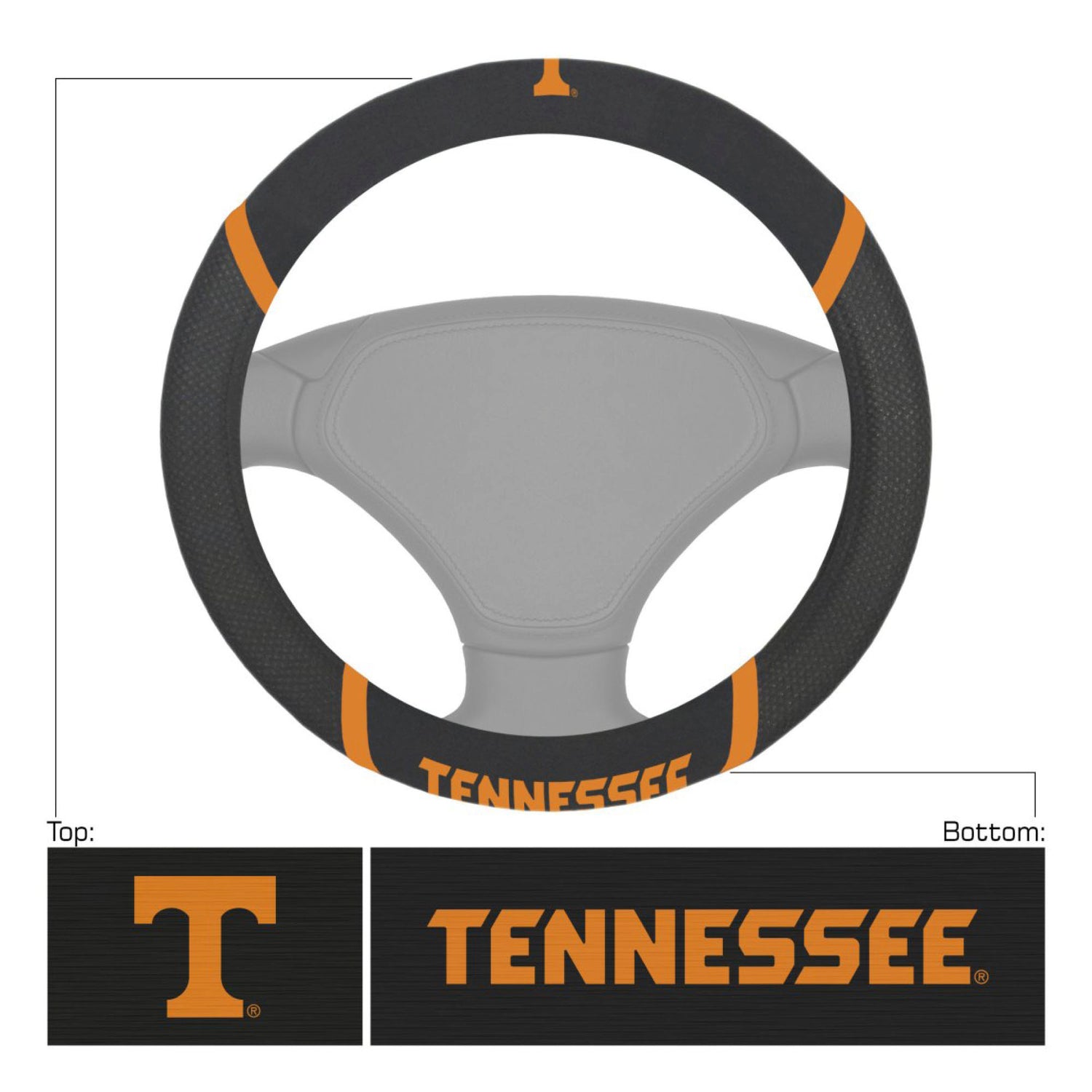 Fanmats Tennessee Volunteers Steering Wheel Cover Fanmats