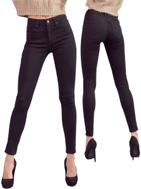 Kancan Jeans Slim Straight Black PinkPro Beauty Supply