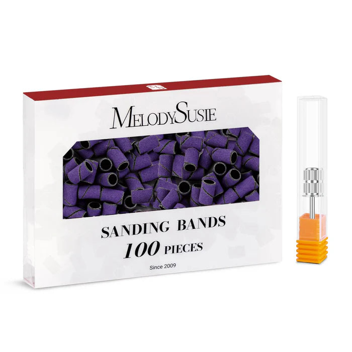 MelodySusie Professional Sanding Bands 120# - Purple 100 Pieces