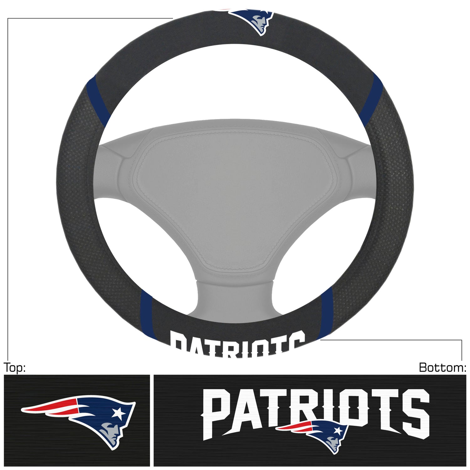 Fanmats New England Patriots Steering Wheel Cover