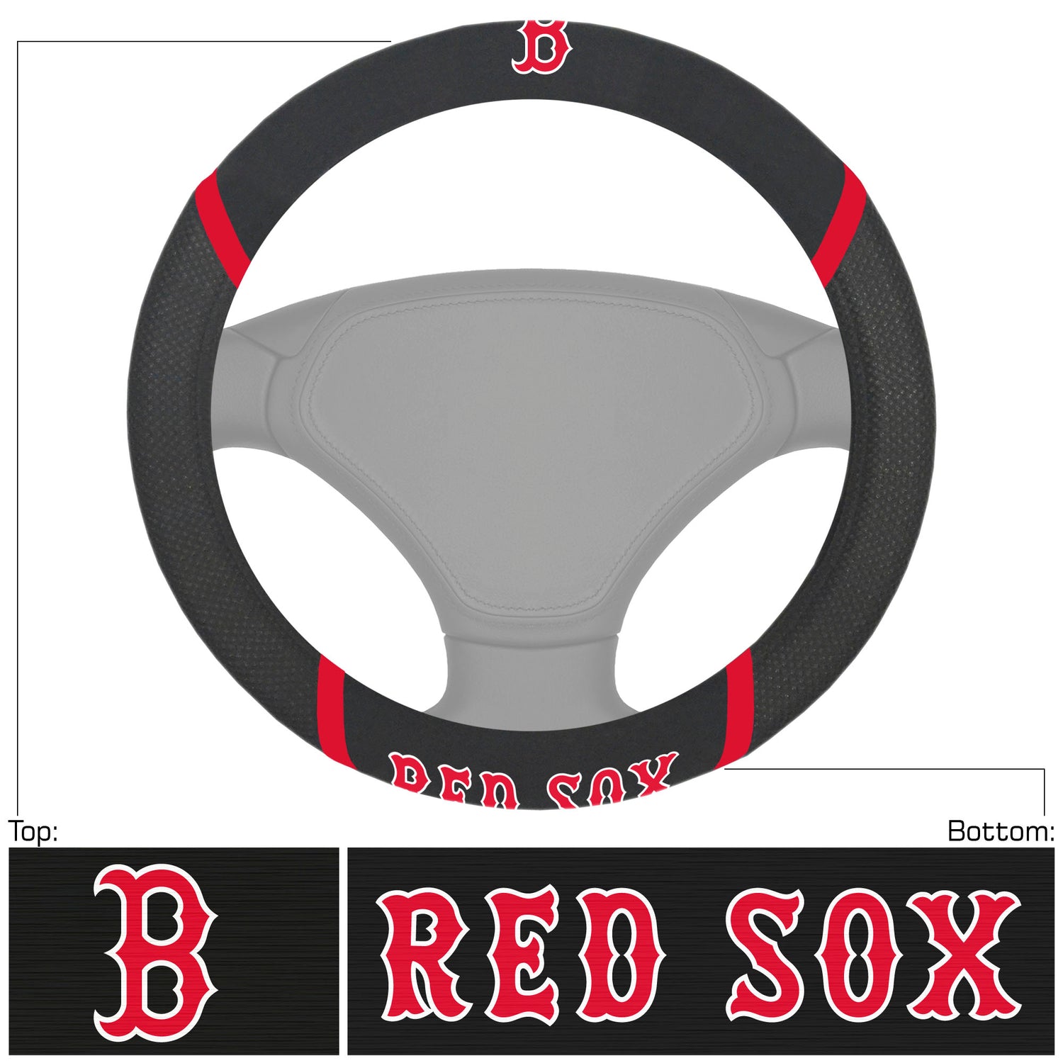 Fanmats Boston Red Sox Steering Wheel Cover Fanmats