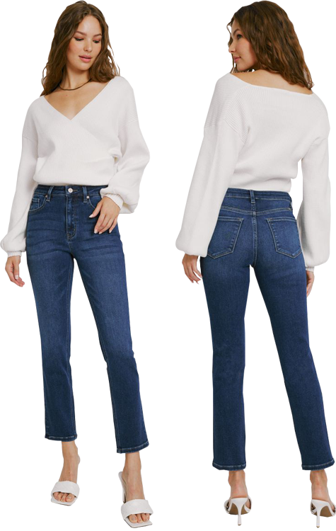 Kancan Jeans High Rise Slim Straight