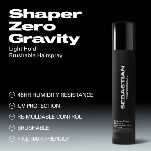 Sebastian Professional Shaper Zero gravity | Light Hold Hairspray VOC 50% 10.5 oz.