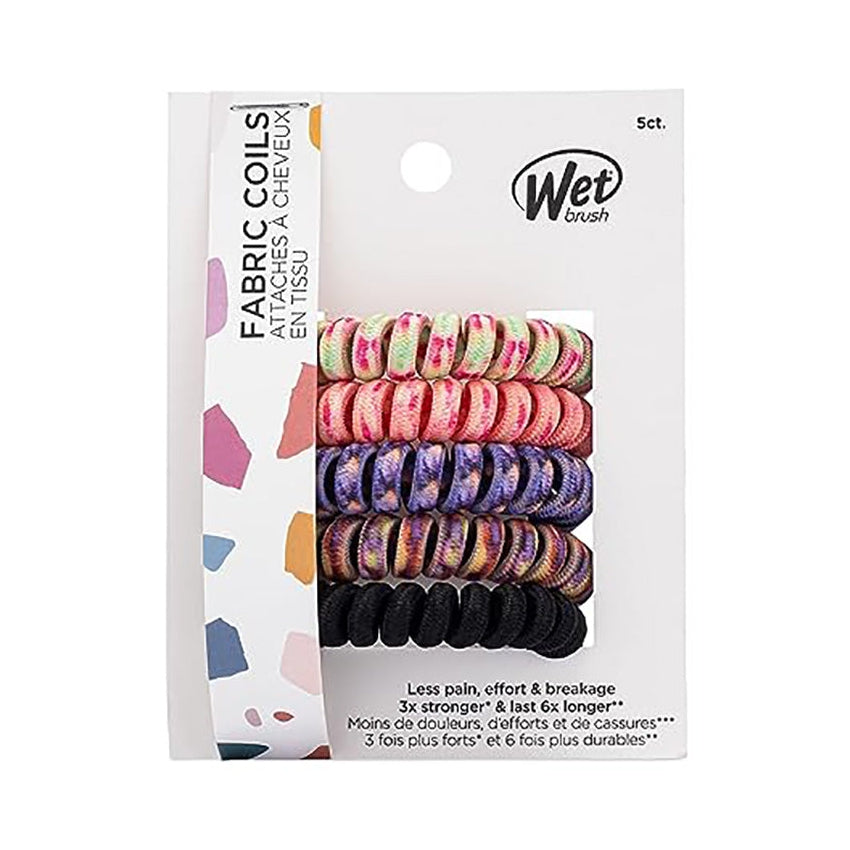 Wet Brush Pro Fabric Coils 5 Count Patterned