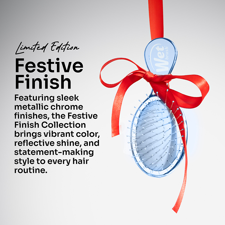 Wet Brush Festive Finish Mini Detangler – Blue