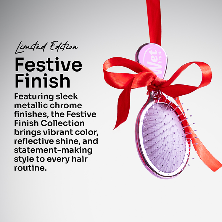 Wet Brush Festive Finish Mini Detangler – Purple
