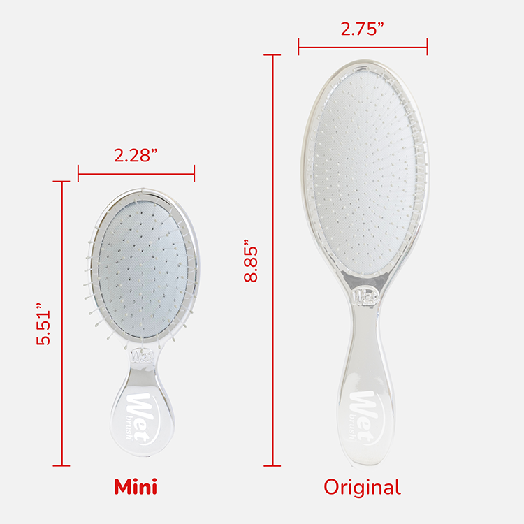 Wet Brush Festive Finish Mini Detangler – Silver