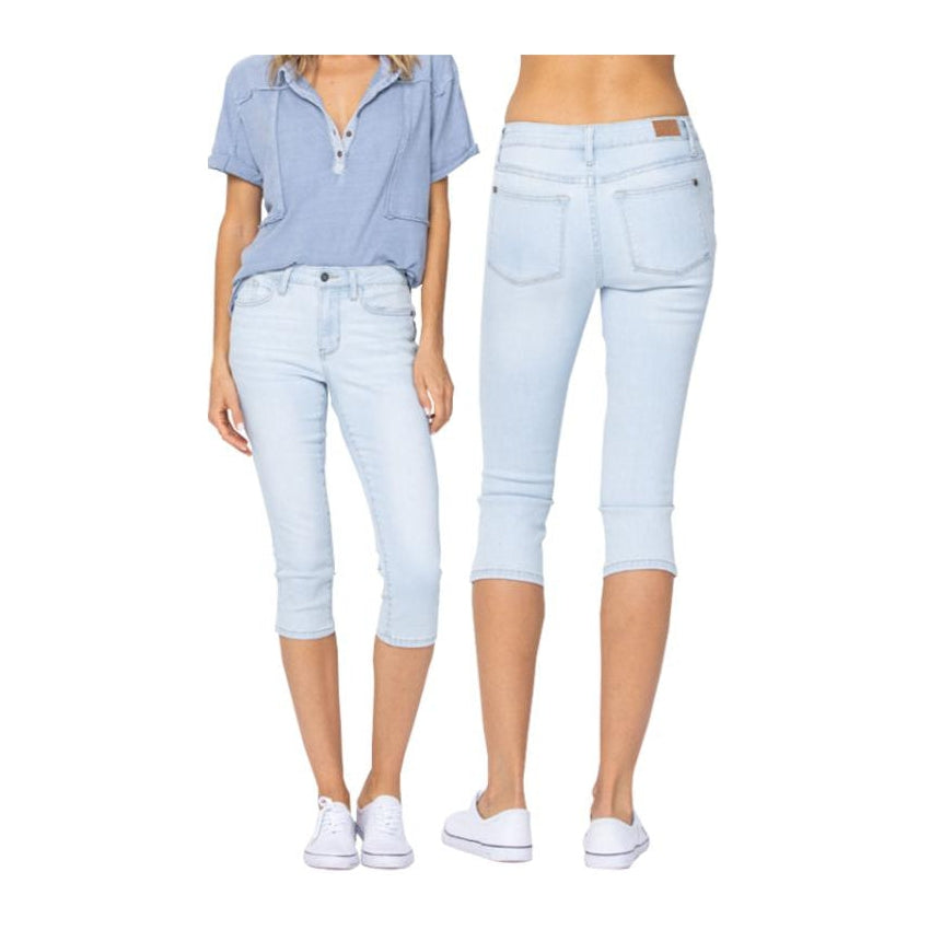 Judy Blue Jeans Mid Rise Inseam Capri