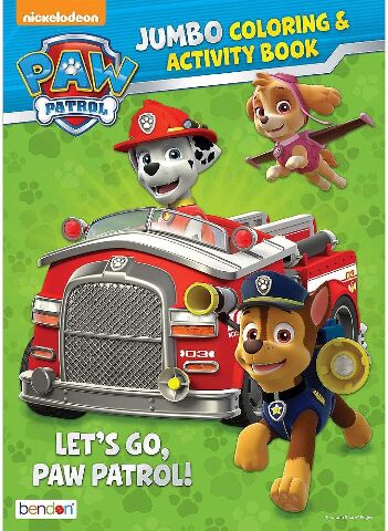 Bendon Publishing Paw Patrol Let's Go Jumbo Color and Activity Book - 64 Pages