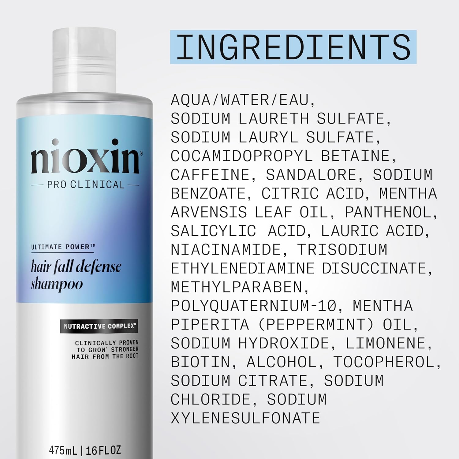 Nioxin Hair Fall Defense Shampoo 16 oz.