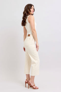 Judy Blue Cropped Cream Jeans Judy Blue