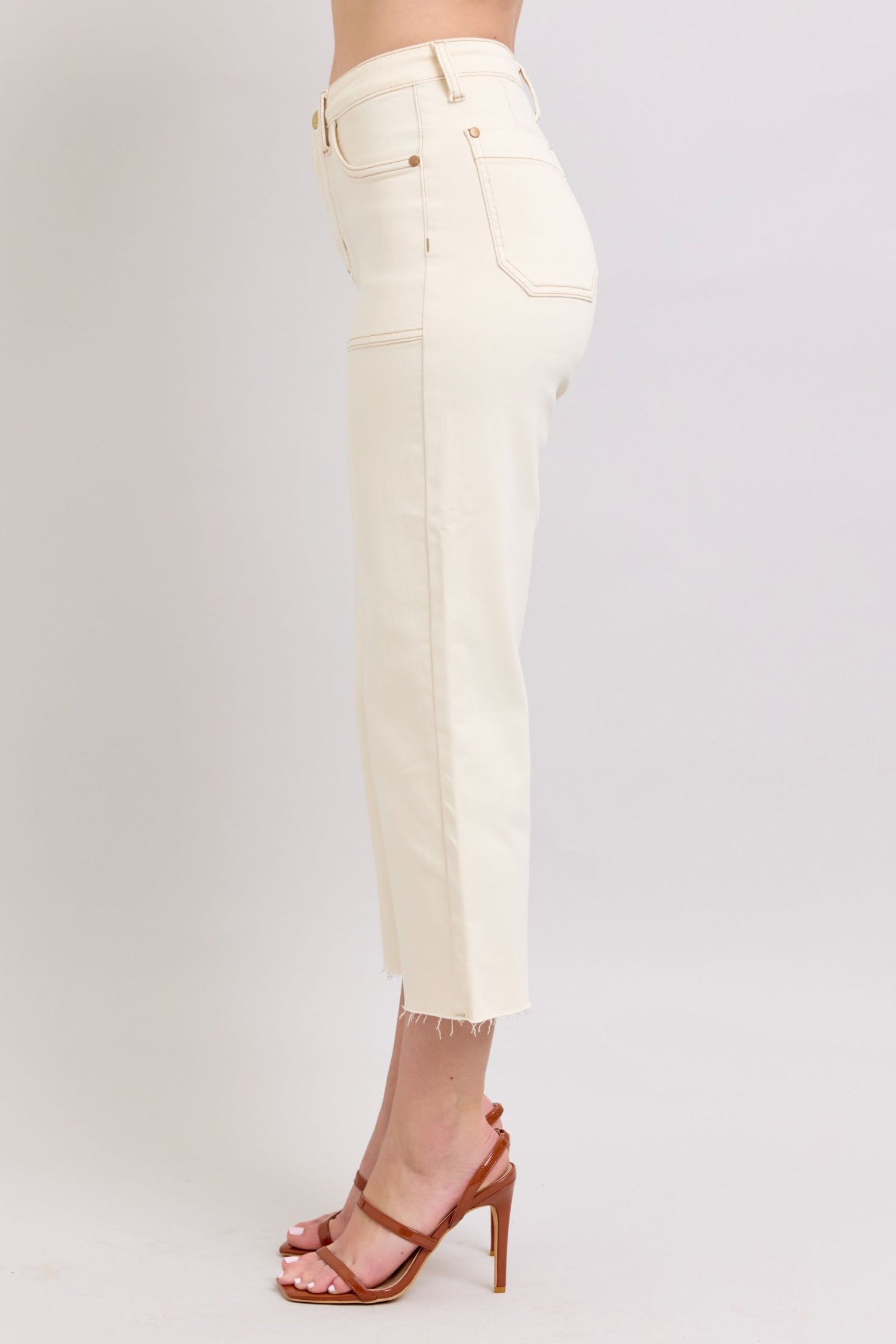 Judy Blue Cropped Cream Jeans Judy Blue