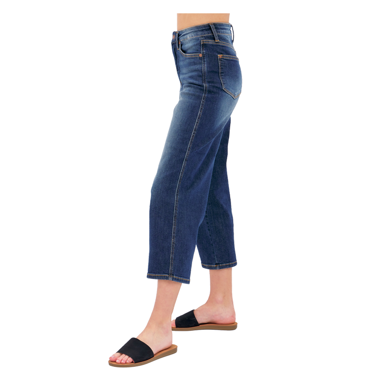 Judy Blue Crop Midrise Tummy Control Wide