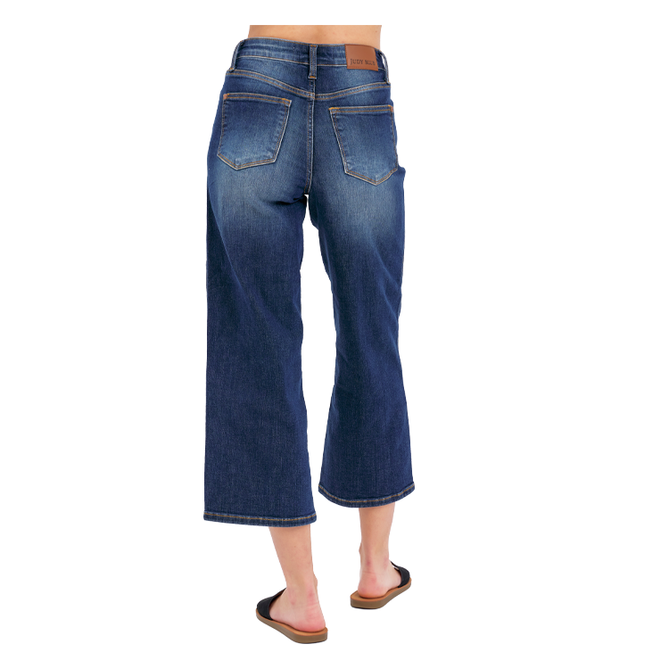 Judy Blue Crop Midrise Tummy Control Wide