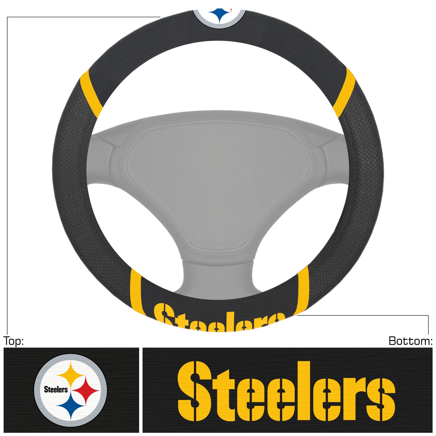 Fanmats Pittsburgh Steelers Steering Wheel Cover