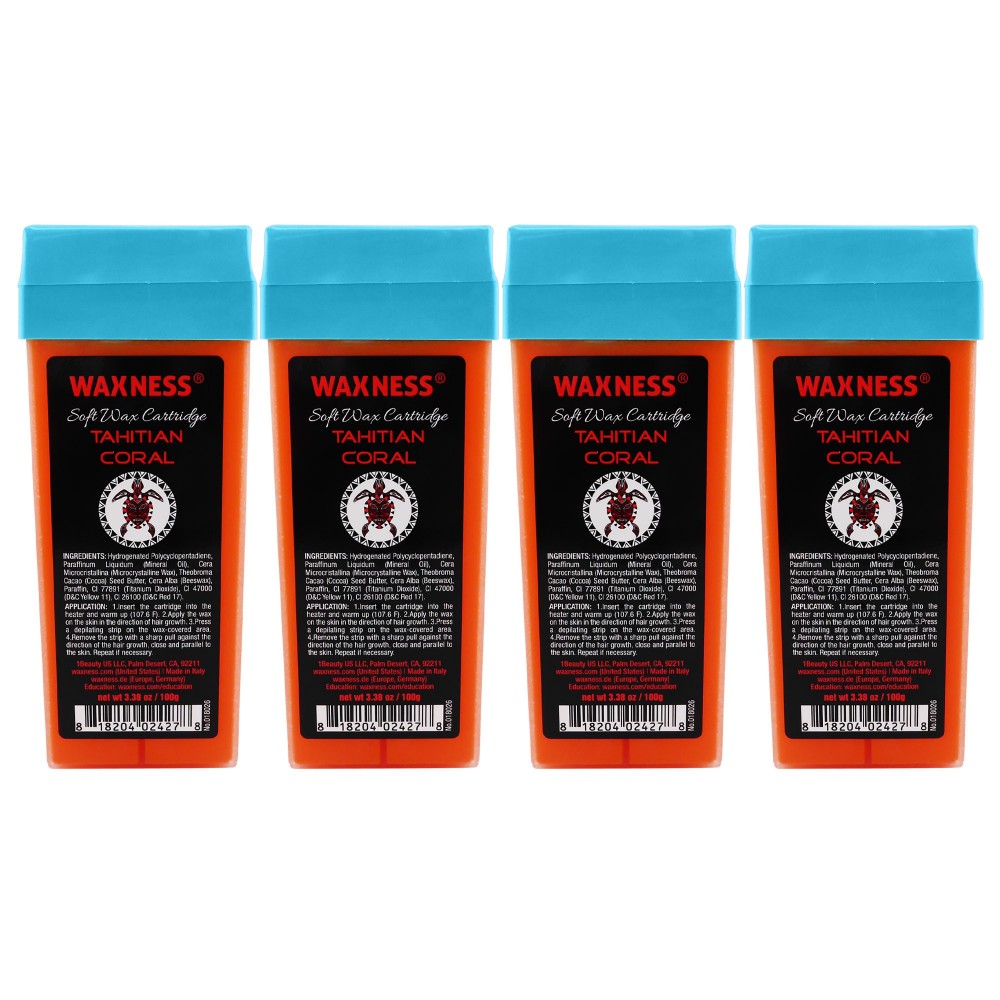 Waxness Soft Wax Cartridge Tahitian Coral 3.38 oz / 100 g Pack of 4