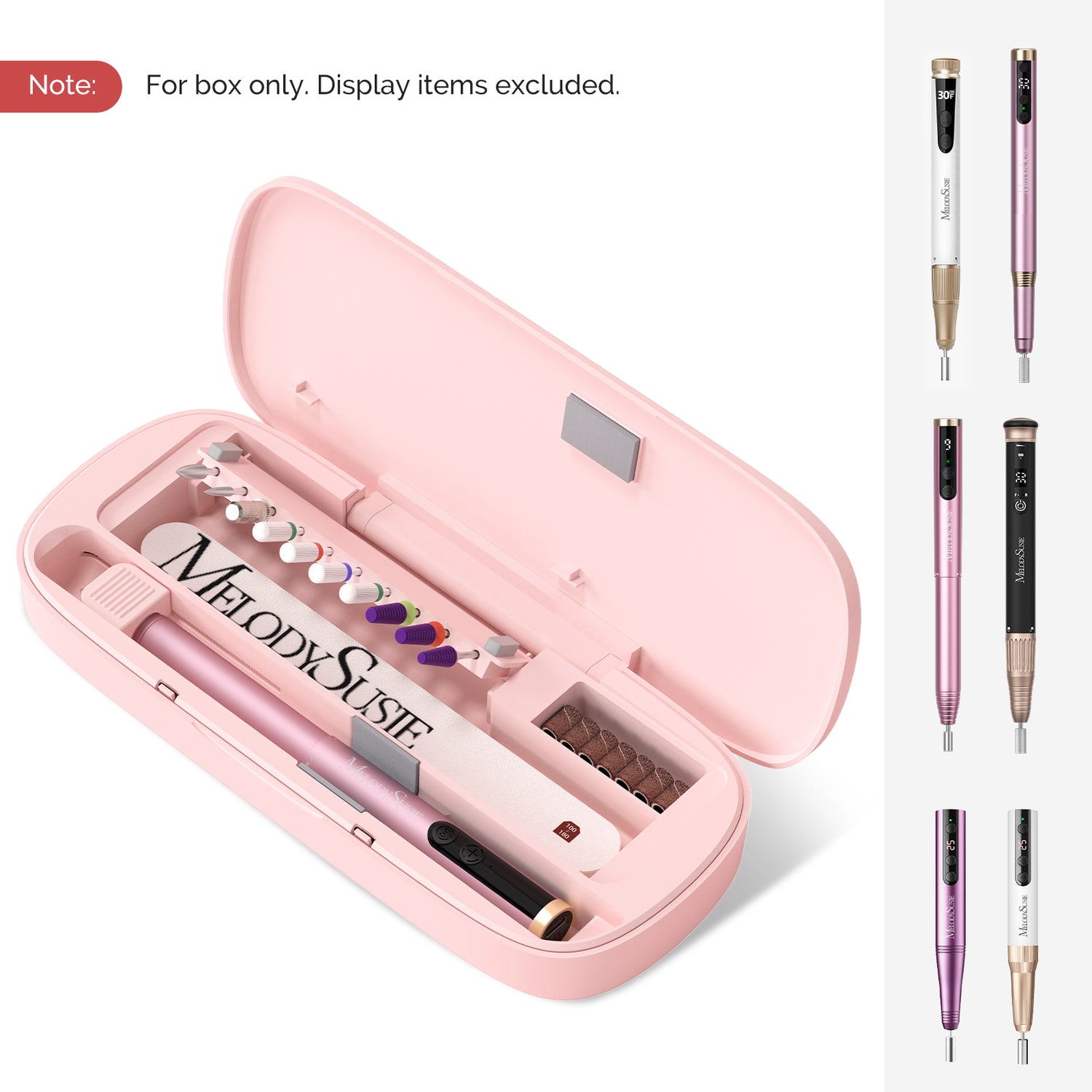 MelodySusie Acrylic Nail Tool Storage Box (ONLY BOX) - Pink
