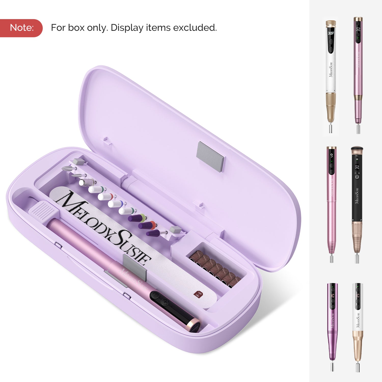 MelodySusie Acrylic Nail Tool Storage Box (ONLY BOX) - Purple