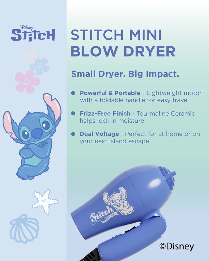 UNbrush Disney Stitch & Mini Dryer Travel Set