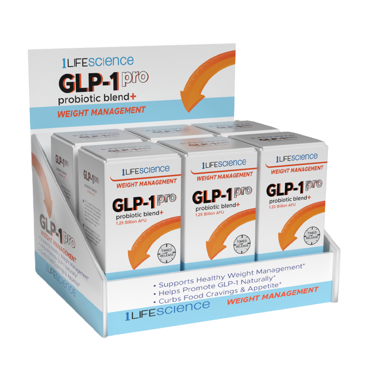 GLP-1 Pro Supplement 6 Bottle Display