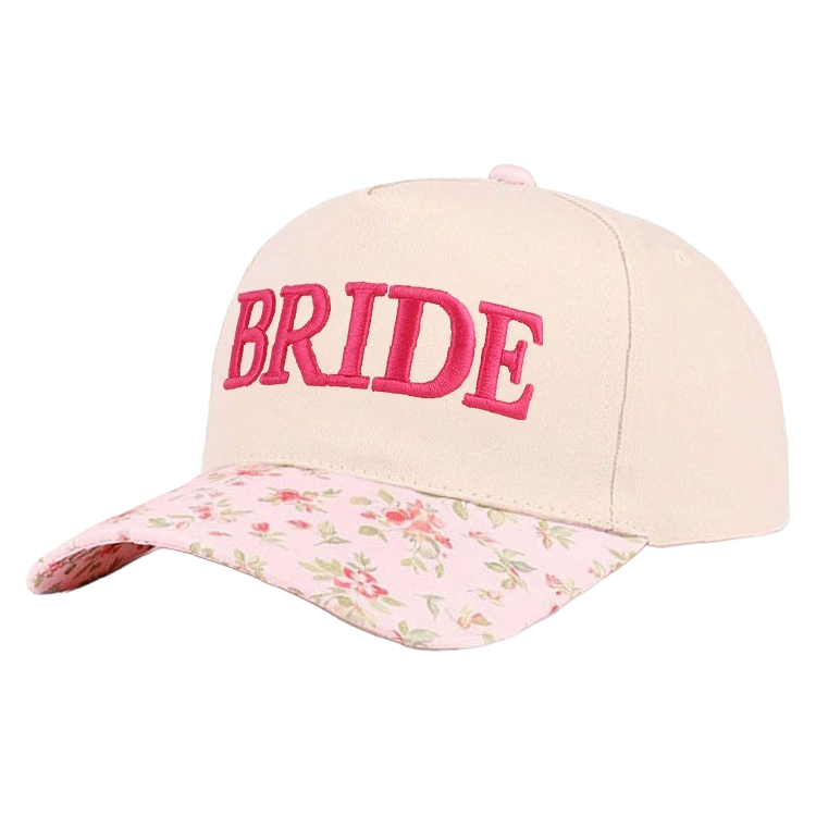 Zenana Cap Two Tone Floral Bride