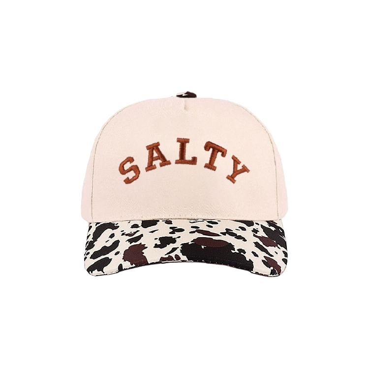 Zenana Cap Two Tone Cow Print- Salty