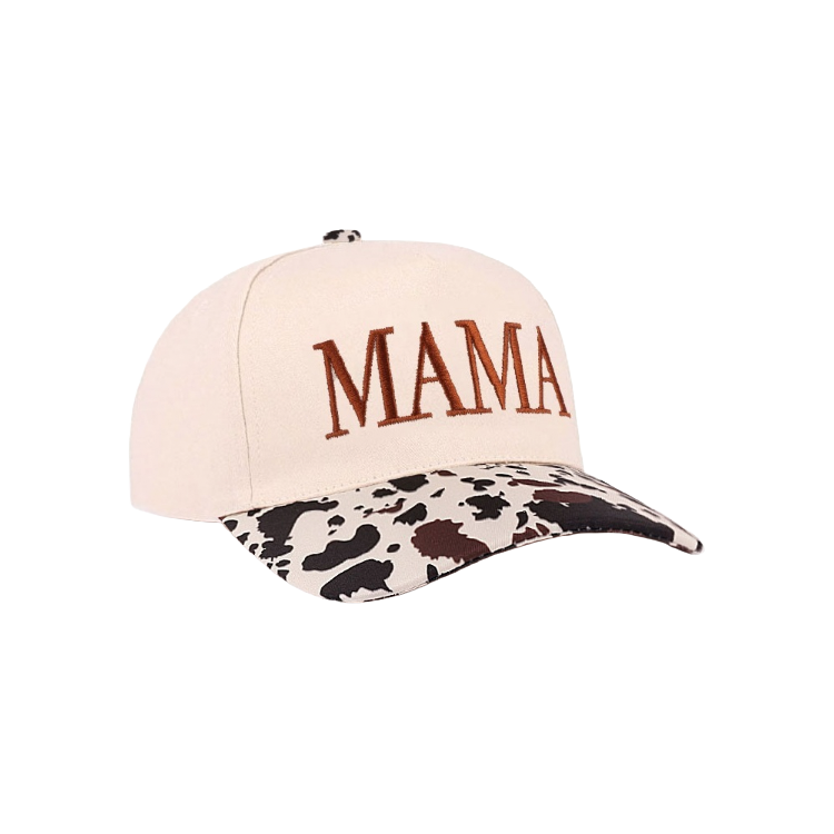 Zenana Cap Two Tone Cow Print - Mama