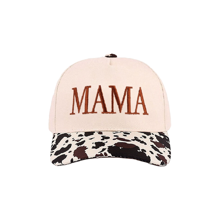 Zenana Cap Two Tone Cow Print - Mama