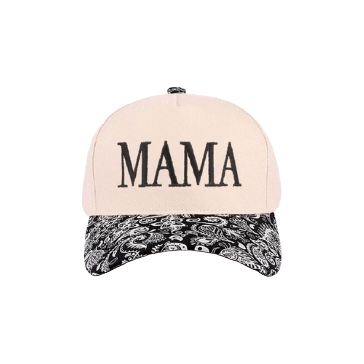 Zenana Cap Two Tone Paisley Print - Mama