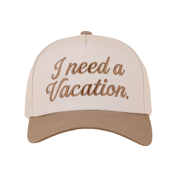 Zenana Cap Two Tone - I need a Vacation