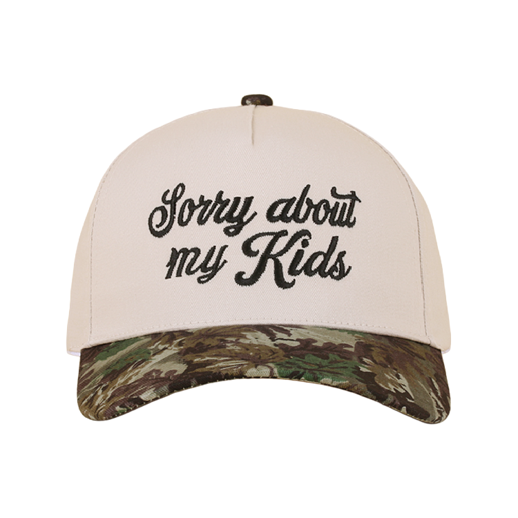 Zenana Cap Two Tone Camo Print - Sorry about my Kids