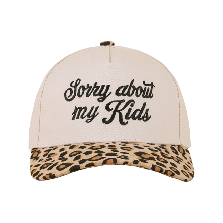 Zenana Cap Two Tone Leopard Print - Sorry about my Kids Zenana