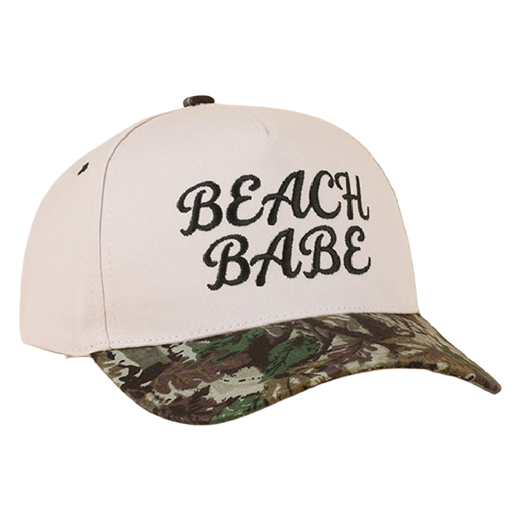 Zenana Cap Two Tone Beach Babe Camo