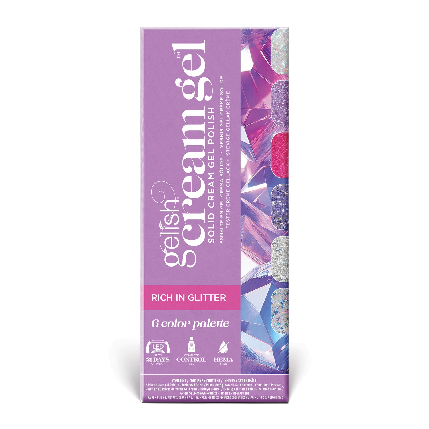 Gelish Rich In Glitter Cream Gel Pallette