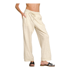 Zenana 3/4 Short Sleeve Scuba Pants Set - Vanilla Zenana