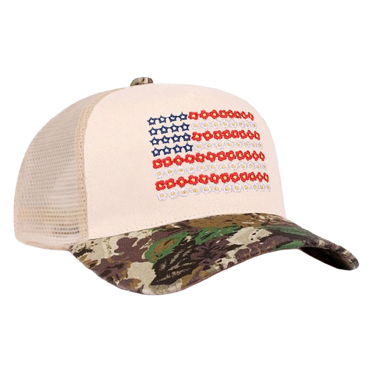 Zenana Cap Two Tone American Flag - Camo
