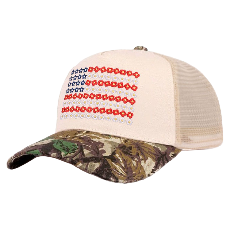 Zenana Cap Two Tone American Flag - Camo