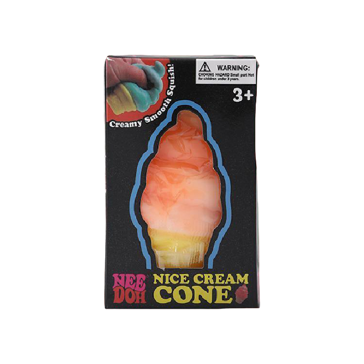 Squishy Ice Cream Cone - Orange 1 Pack