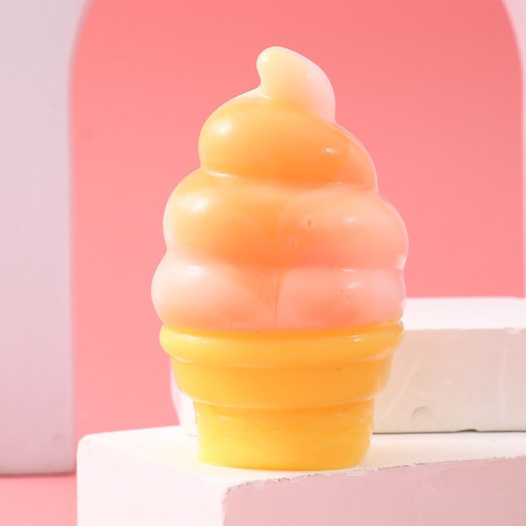 Squishy Ice Cream Cone - Orange