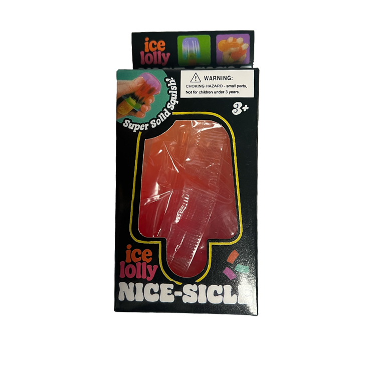 Squishy Popsicle Stress Relief - Orange/Pink 1 Pack