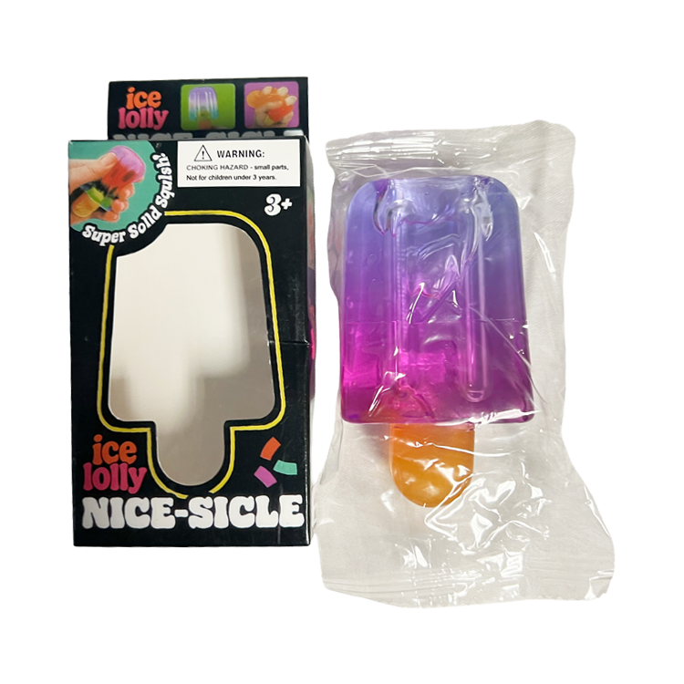 Squishy Popsicle Stress Relief Purple/Pink 1 Pack