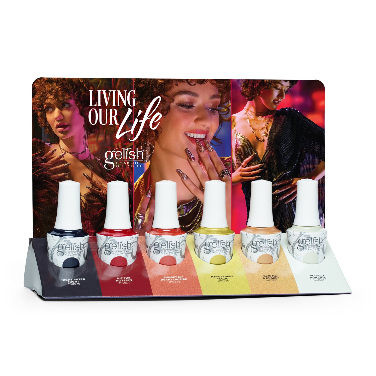 Exhibición de 6 esmaltes en gel Gelish Living Our Life Collection